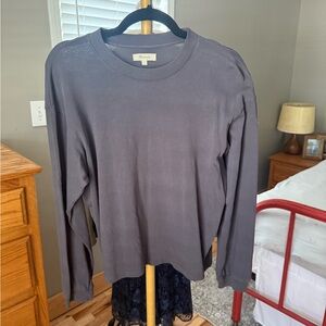 Madewell Charcoal Crew Neck Top